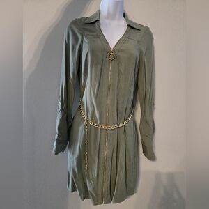 Guess Long Sleeve Abelina Challis Shirt Dress Size XS
